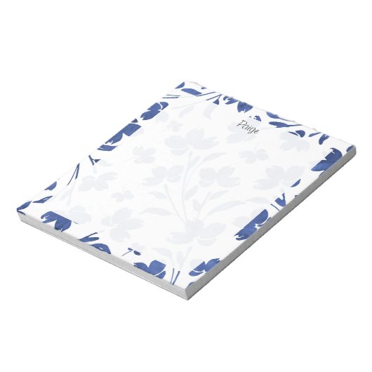 Indigo Waterverf Vloerstenen Notitieblok (Linkerzijde)