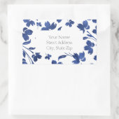 Indigo Waterverf Vloerstenen Rechthoekige Sticker (Tas)