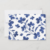 Indigo Waterverf Vloerstenen RSVP Kaartje (Achterkant)