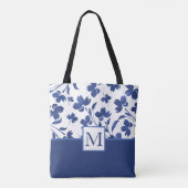 Indigo Waterverf Vloerstenen Tote Bag (Achterkant)