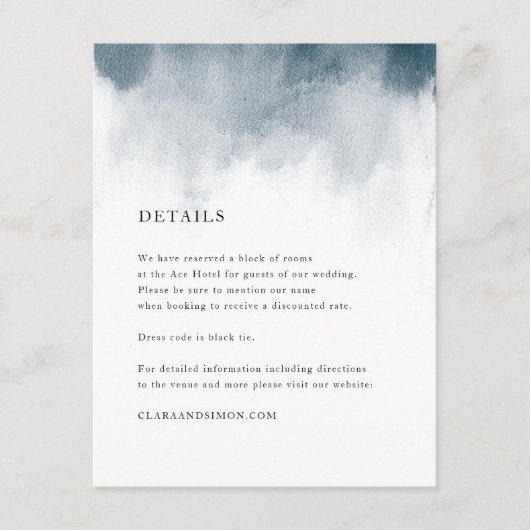 Indigo Waterverf waslijst - Kaarten (Voorkant)