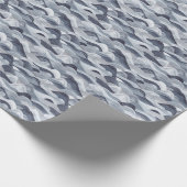 Indigo Waterverf Wave Naadloos Cadeaupapier (Hoek)