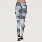 Indigo Waterverf Wave Naadloos Leggings (Achterkant)