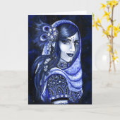 Indigo-Wenskaart Kaart (Gele Bloem)