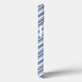 Indigo White Ticking Stripe Samsung Note 4 Hoesje (Achterkant / Rechts)
