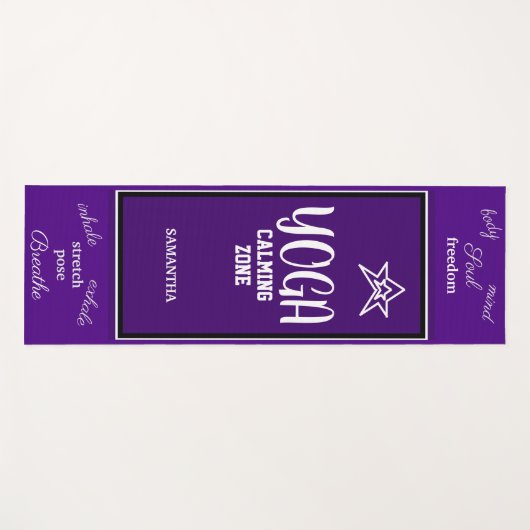 Indigo White Yoga Calming Zone Yogamat (Voorkant (horizontaal))