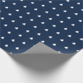 Indigo Winter Tree Waterverf Pattern Cadeaupapier (Hoek)