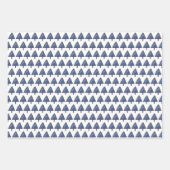 Indigo winterboompatroon Waterverf kunst Inpakpapier Vel (Voorkant 2)