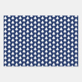 Indigo winterboompatroon Waterverf kunst Inpakpapier Vel (Voorkant)