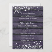 Indigo Wood Wedding Invitation Kaart (Voorkant)