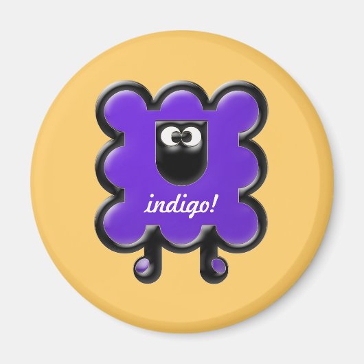 indigo woollie magneet (Voorkant)