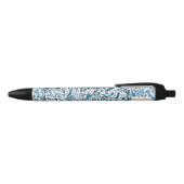 Indigo Zebra Print Zwarte Inkt Pen (Bovenkant)