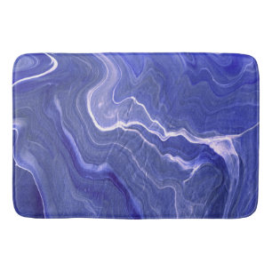 Indigo Zeer Peri Violet Agate Marble Abstraction Badmat