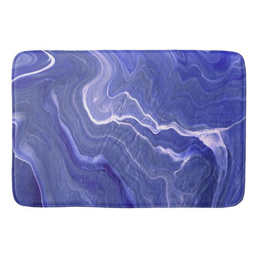 Indigo Zeer Peri Violet Agate Marble Abstraction Badmat (Voorkant)
