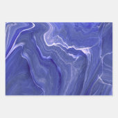 Indigo Zeer Peri Violet Agate Marble Abstraction Inpakpapier Vel (Voorkant 3)