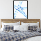 Indigo Zeester Canvas Afdruk (Insitu (Slaapkamer))