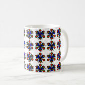 Indigo Zen Bloom Koffiemok (Voorkant rechts)