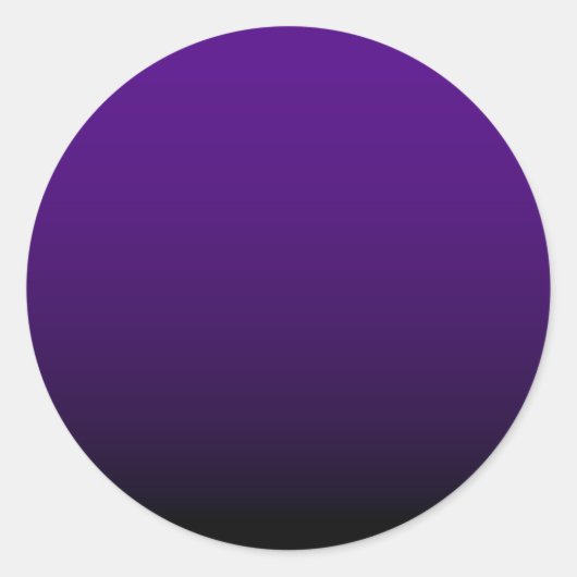Indigo Zwarte Gradiënt Achtergrond Ronde Sticker (Voorkant)