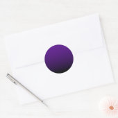 Indigo Zwarte Gradiënt Achtergrond Ronde Sticker (Envelop)