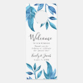 Indigobladeren | Bruiloft Welkom & niet storen Deurhanger (Voorkant)