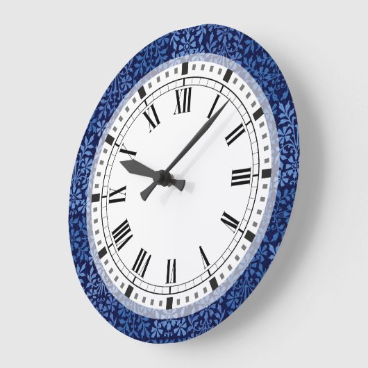 Indigoblauwe kunsten en ambachten grote klok (Hoek)