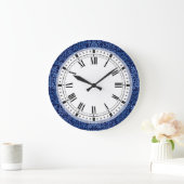 Indigoblauwe kunsten en ambachten grote klok (Huis)