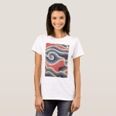 Indigoblauwkoraal Japanse golf T-shirt (Voorkant volledig)