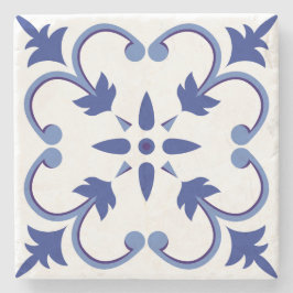 indigobloemblaadwijnstok stenen onderzetter