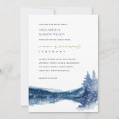 INDIGOBLUE MOUNTAIN LAKE SNEEUW VOW RENEWAL INVITE BEDANKKAART (Voorkant)