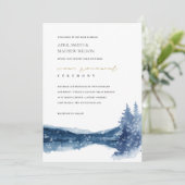 INDIGOBLUE MOUNTAIN LAKE SNEEUW VOW RENEWAL INVITE BEDANKKAART (Staand voorkant)