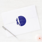 Indigolint. -Ondersteuning, licht, hoop. -DBI Ronde Sticker (Envelop)