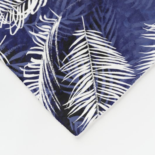 Indigopalmen Fleece Deken (Hoek)