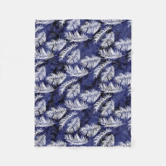 Indigopalmen Fleece Deken (Voorkant)