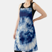 Indigoronde. Bohemiene Tie Dye. Blue Roll Psychede Schort (Insitu)