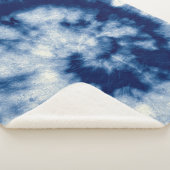 Indigoronde. Bohemiene Tie Dye. Blue Roll Psychede Sherpa Deken (3/4)