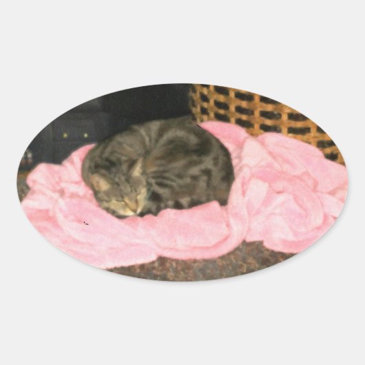 Indigo's Bathrobe Ovale Sticker (Voorkant)