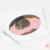 Indigo's Bathrobe Ovale Sticker (Envelop)