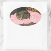 Indigo's Bathrobe Ovale Sticker (Tas)