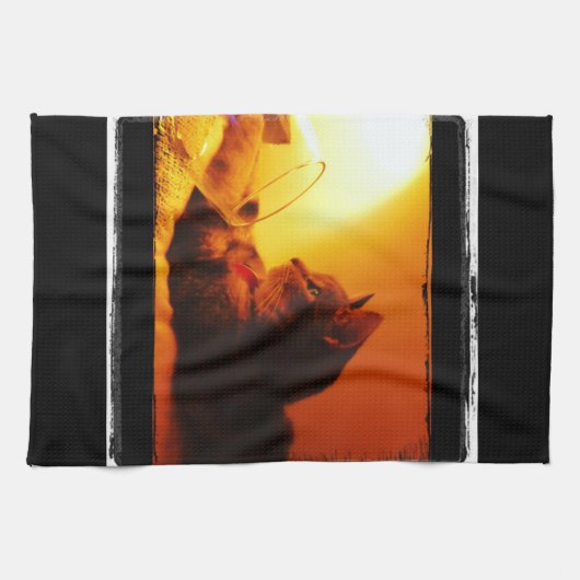 Indigo's Wine Glass Theedoek (Horizontaal)