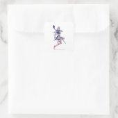 Indigostam 1 vierkante sticker (Tas)