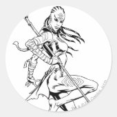 Indigostam 3 ronde sticker (Voorkant)