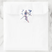 Indigostam 7 vierkante sticker (Tas)