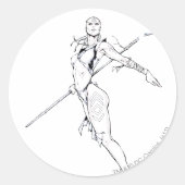 Indigostam 8 ronde sticker (Voorkant)