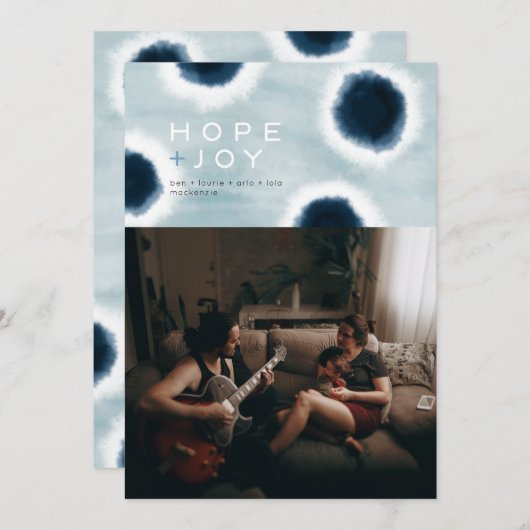 IndigoStippen Feestdagenkaart (Voorkant / Achterkant)