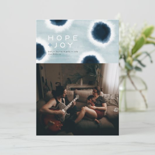 IndigoStippen Feestdagenkaart (Staand voorkant)