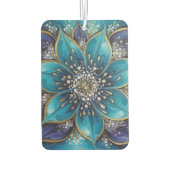 IndigoTealFloralMandala  Luchtverfrisser (Achterkant)