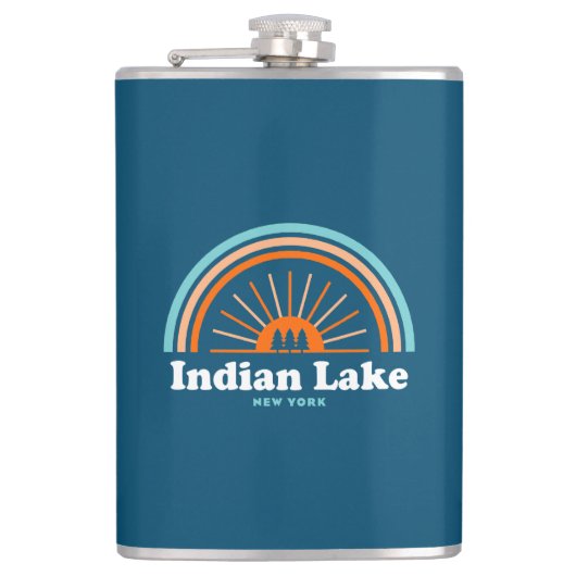 Indimeer New York regenboog Heupfles (Voorkant)