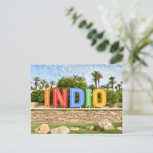 Indio, California Bord Briefkaart (Staand voorkant)