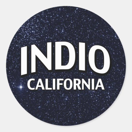 Indio California Ronde Sticker (Voorkant)