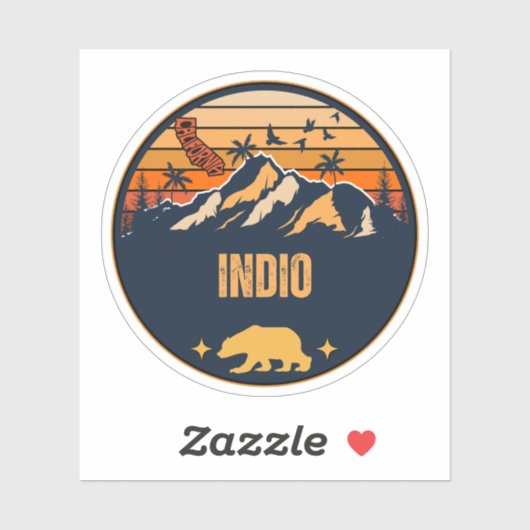 Indio, Californië Sticker (Vel)